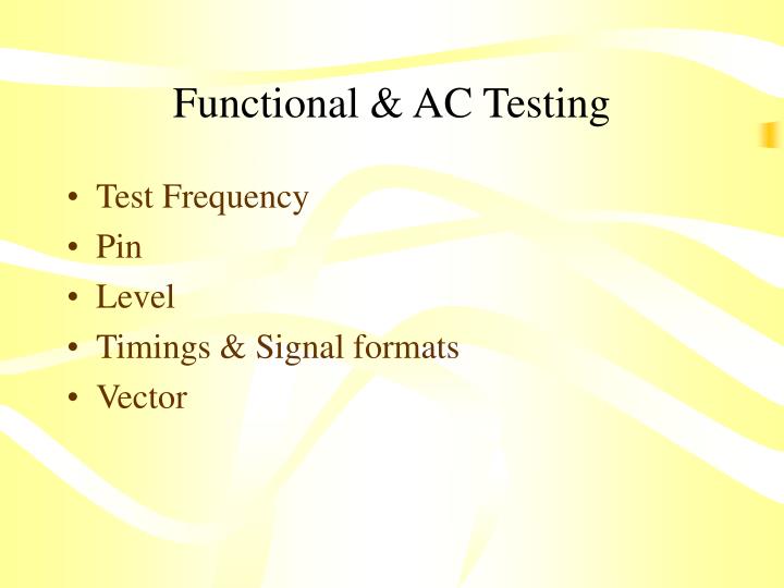 functional ac testing