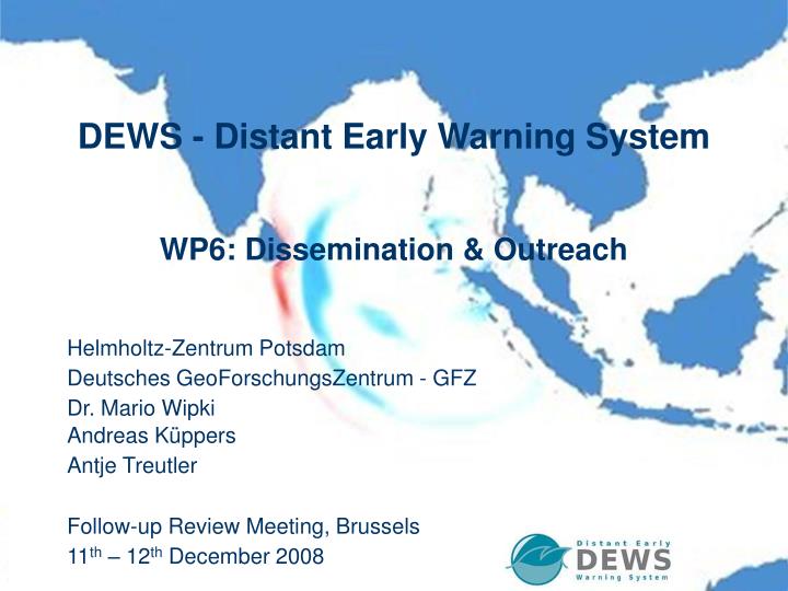 dews distant early warning system wp6 dissemination outreach