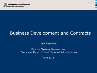 Business Development and Contracts