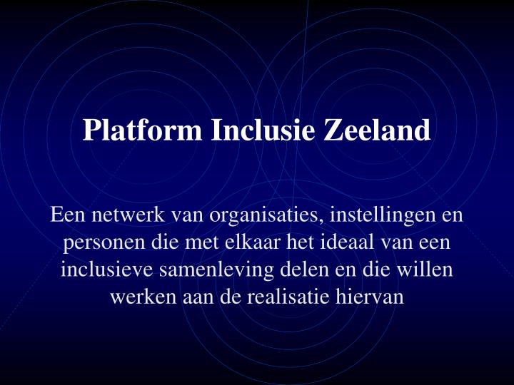 platform inclusie zeeland