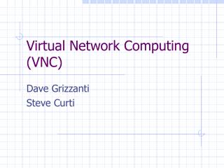 Virtual Network Computing (VNC)