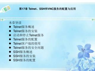 17 telnet ssh vnc
