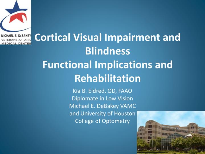 cortical visual impairment and blindness functional implications and rehabilitation
