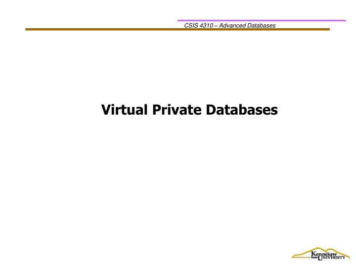 virtual private databases