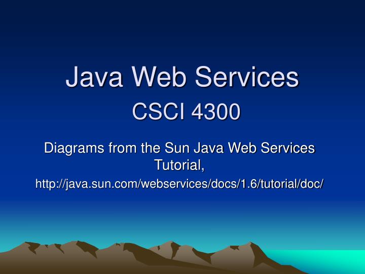 java web services csci 4300