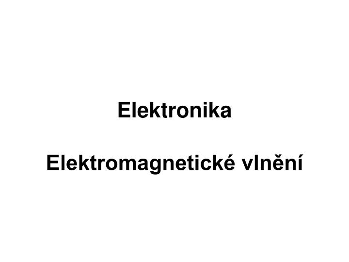 elektronika