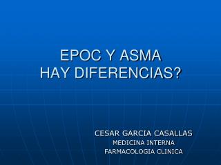 EPOC Y ASMA HAY DIFERENCIAS?