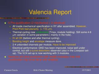 Valencia Report