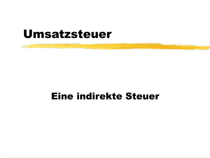 umsatzsteuer