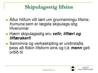 skipulagsstig l fsins