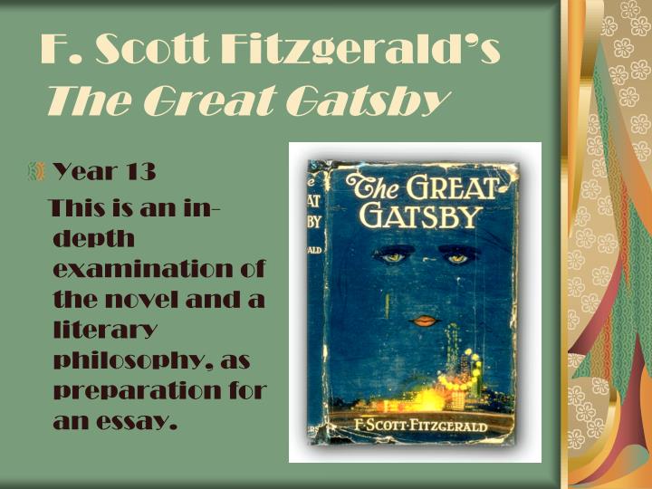 f scott fitzgerald s the great gatsby