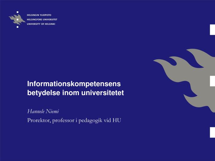 informationskompetensens betydelse inom universitetet