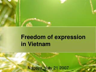 Freedom of expression in Vietnam