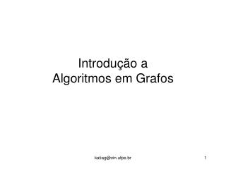 introdu o a algoritmos em grafos