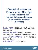 Fatiha FORT - ENSAM - UMR MOISA , Montpellier - slide 1