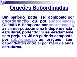 ora es subordinadas