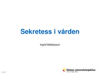 sekretess i v rden