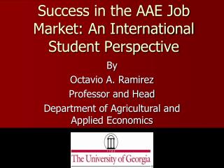 Success in the AAE Job Market: An International Student Perspective
