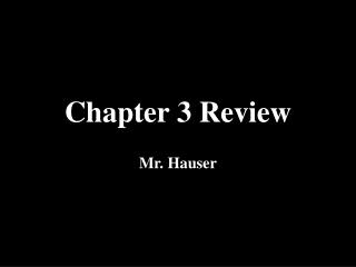 Chapter 3 Review