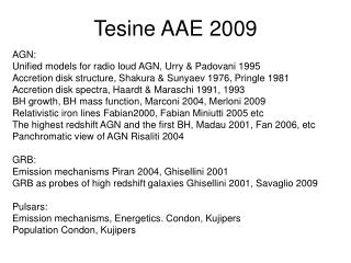 Tesine AAE 2009