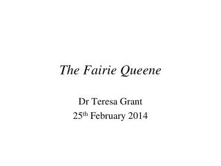 The Fairie Queene