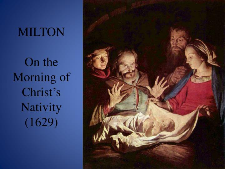 milton on the morning of christ s nativity 1629