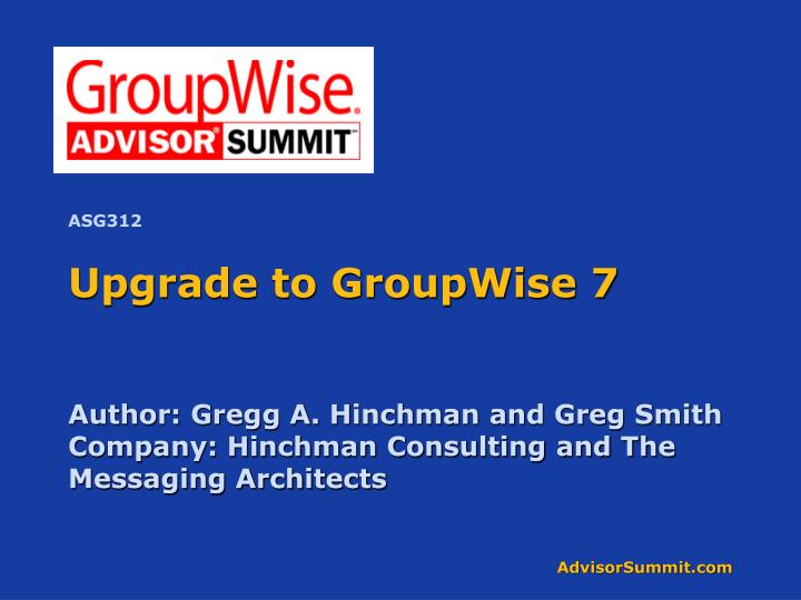 upgrade to groupwise 7