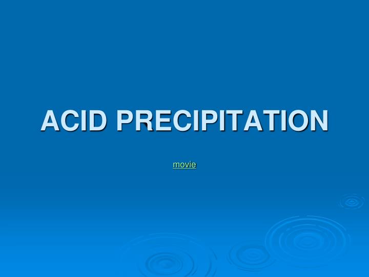 acid precipitation