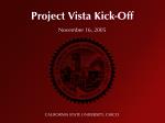 Project Vista Kick-Off: Enhancing Online Learning at CSU Chico - slide 1