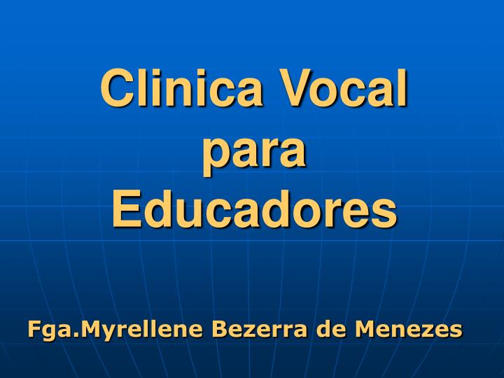 clinica vocal para educadores