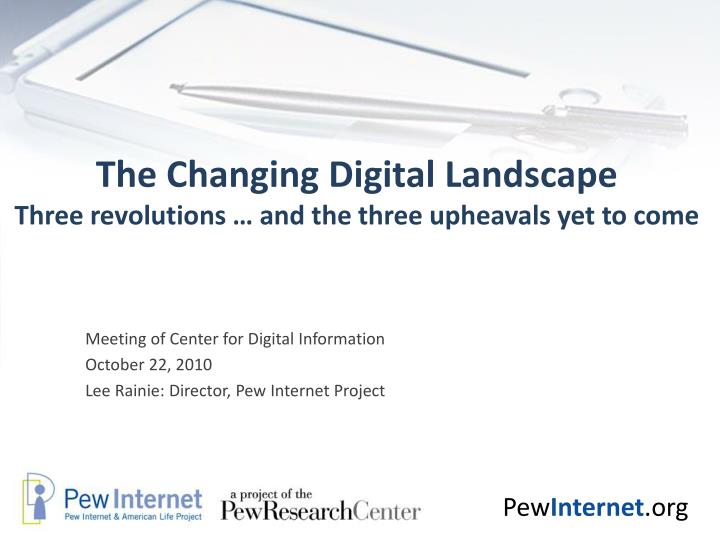 the changing digital landscape three revolutions and the three upheavals yet to come