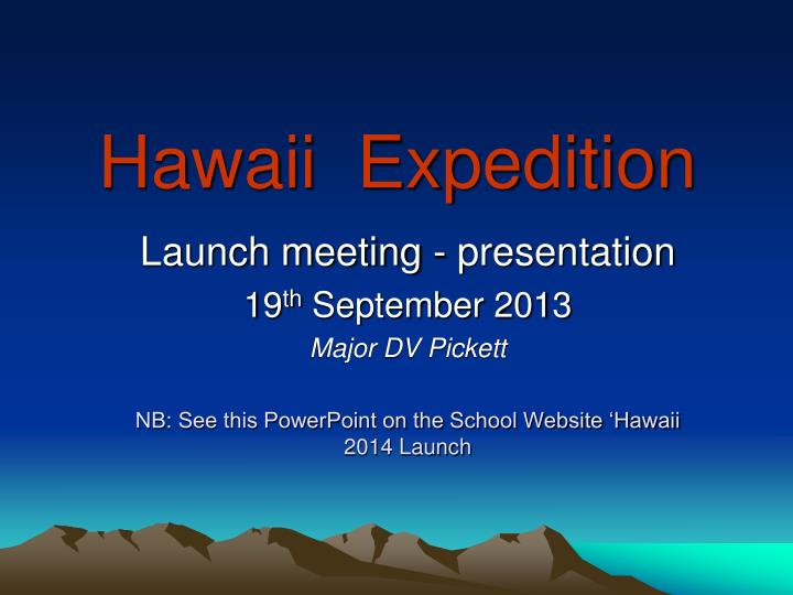 hawaii expedition