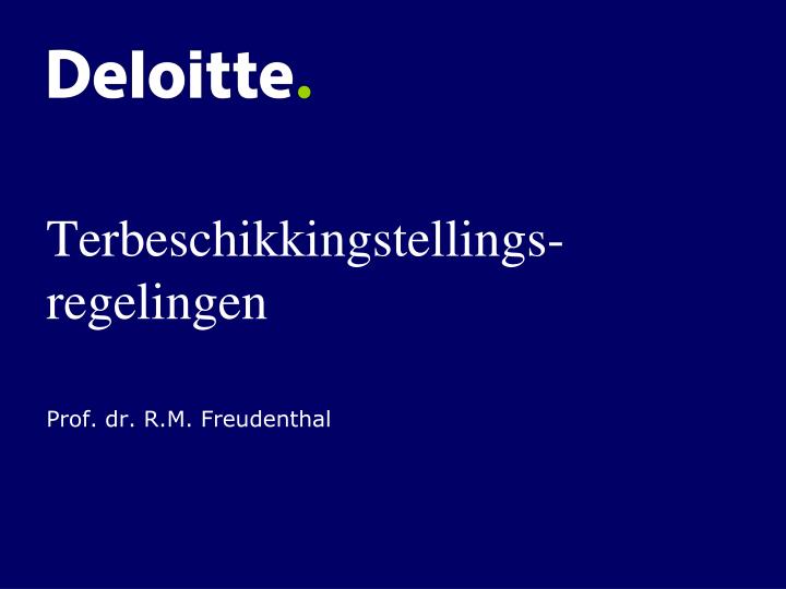 terbeschikkingstellings regelingen