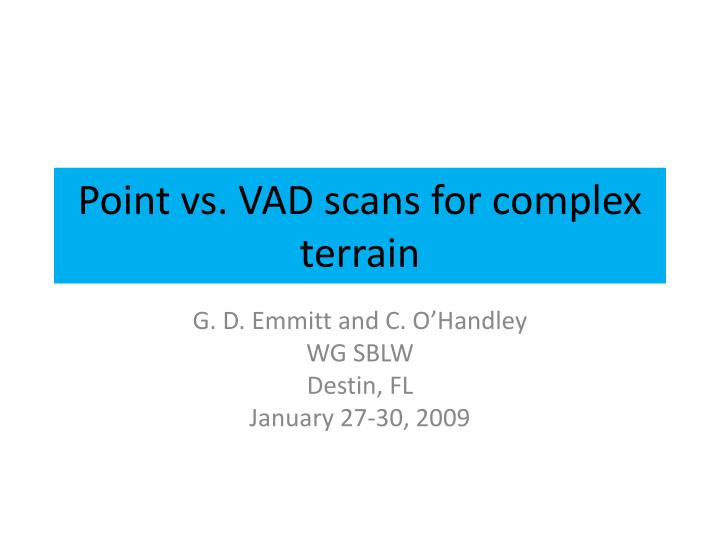 point vs vad scans for complex terrain