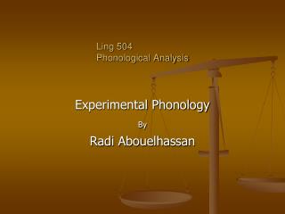 Ling 504 Phonological Analysis