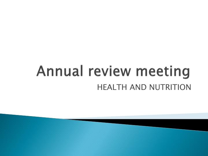annual review meeting