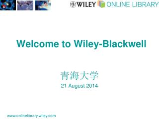 welcome to wiley blackwell