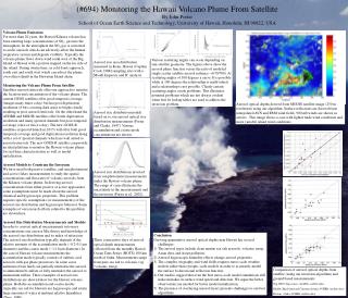(#694) Monitoring the Hawaii Volcano Plume From Satellite By John Porter