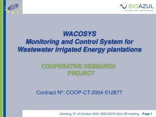WACOSYS Monitoring and Control System for Wastewater irrigated Energy plantations