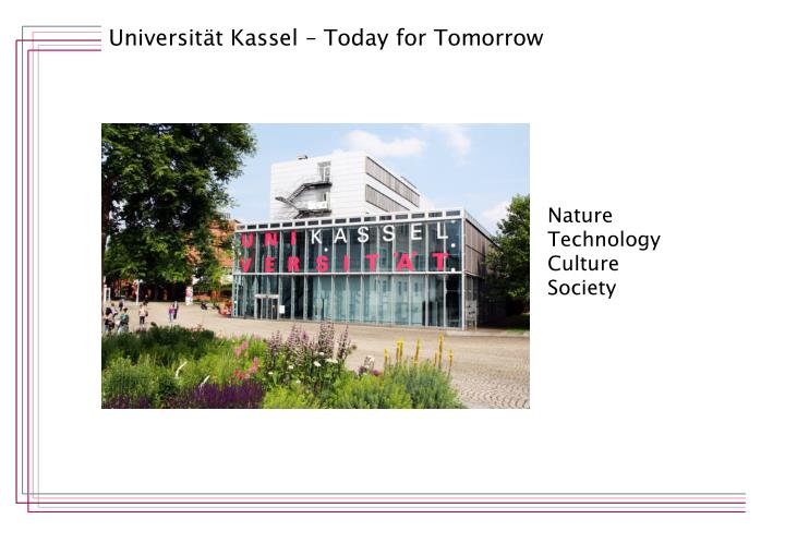 universit t kassel today for tomorrow