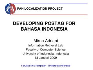 DEVELOPING POSTAG FOR BAHASA INDONESIA