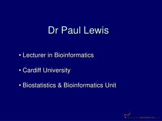 Dr Paul Lewis