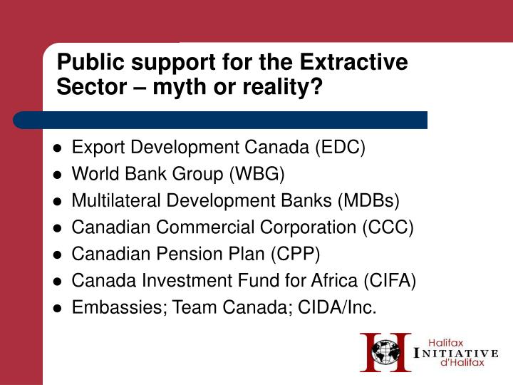 public support for the extractive sector myth or reality