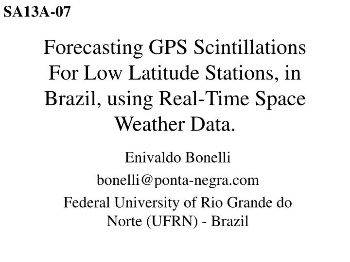 enivaldo bonelli bonelli@ponta negra com federal university of rio grande do norte ufrn brazil