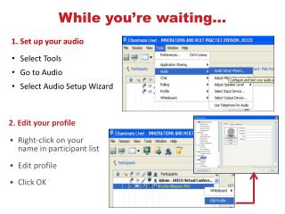 1. Set up your audio