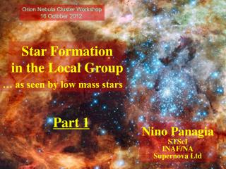 Star Formation in the Local Group