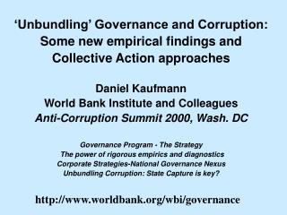 worldbank/wbi/governance