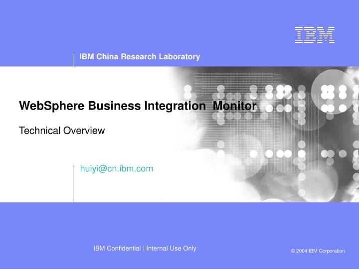 websphere business integration monitor technical overview