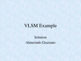 VLSM Example