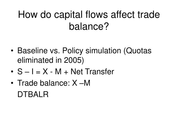 how do capital flows affect trade balance